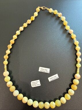Beautiful Yellow Opal Handmade Necklace